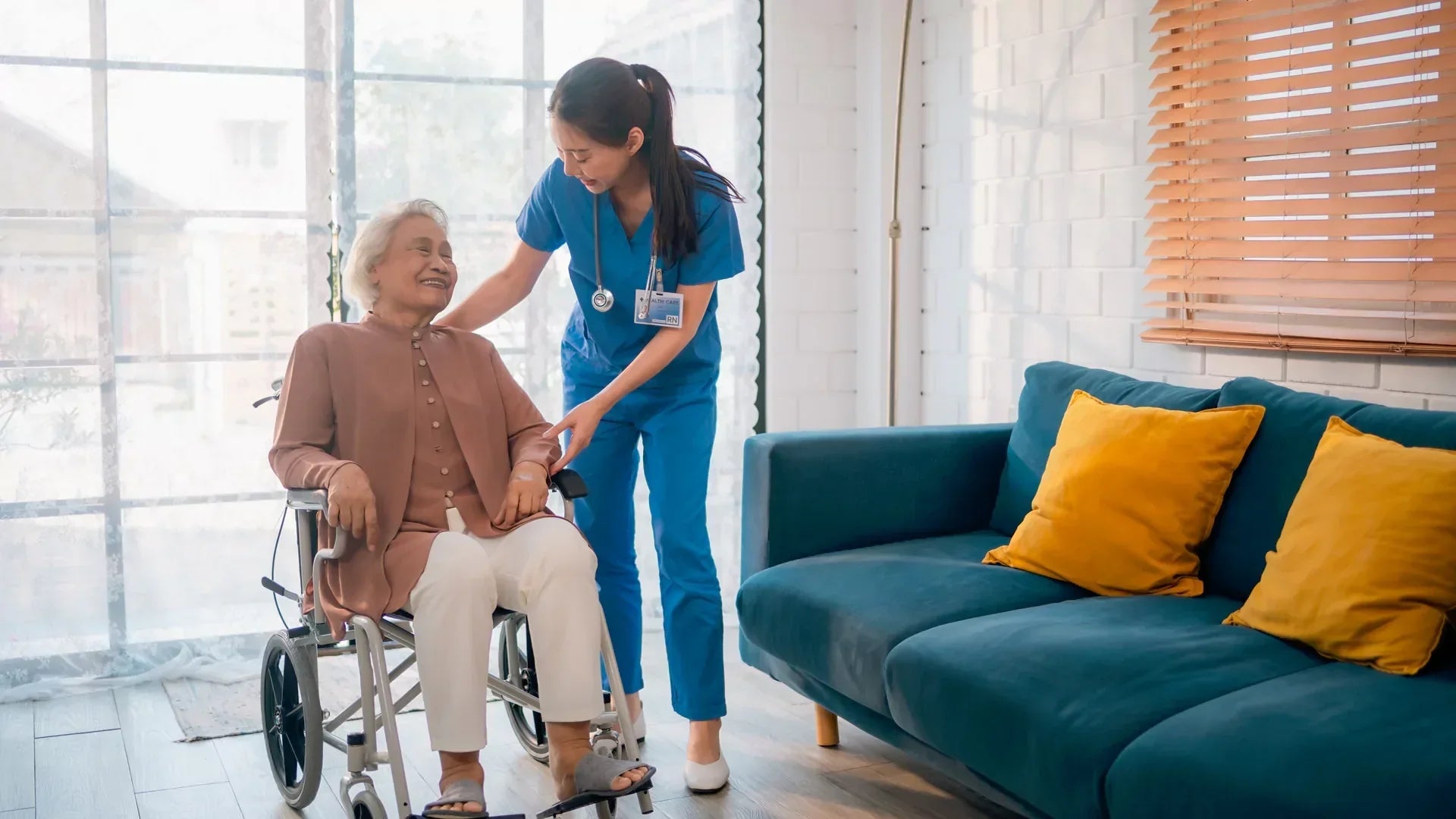 Parent using a simple foot care routine at home