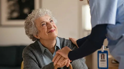Person choosing a daily foot care routine at home