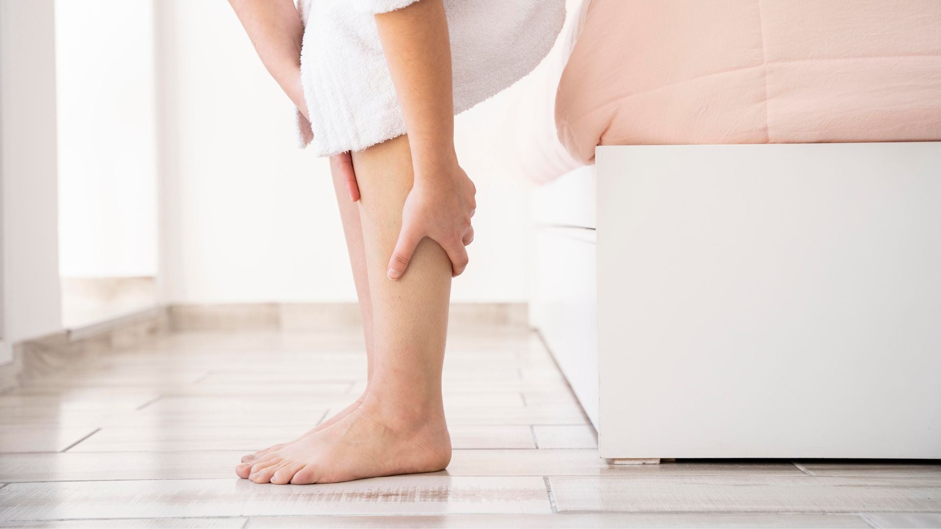 A calm seated foot and leg wellness routine at home