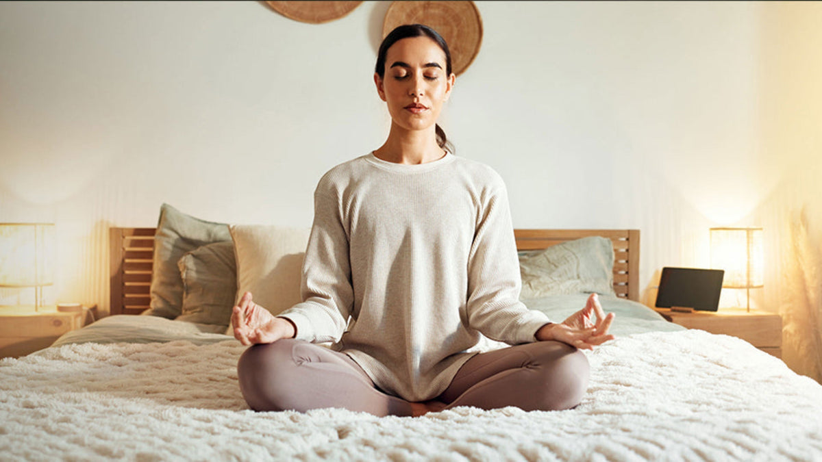 Quiet EMS stimulation routine for seated foot and leg comfort at home
