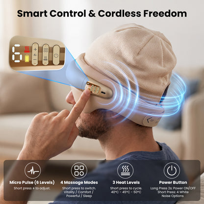 Cordless Head & Eye Massager with Heat