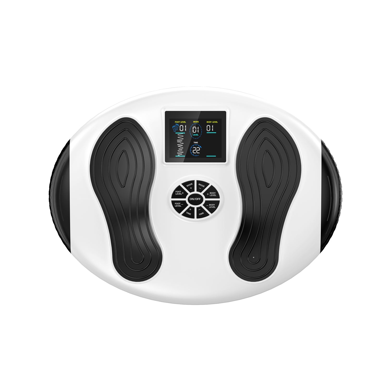 Welliawell WY-365 EMS foot stimulator front view with built-in storage