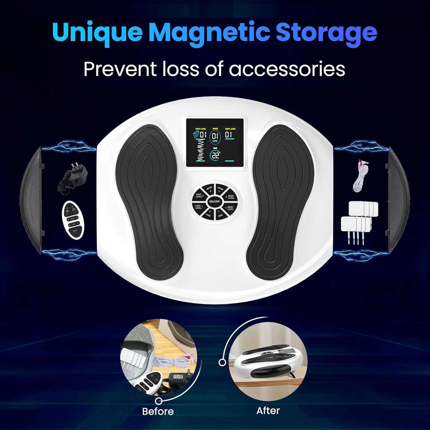 WY-365 EMS Foot Stimulator with Built-In Storage | Welliawell