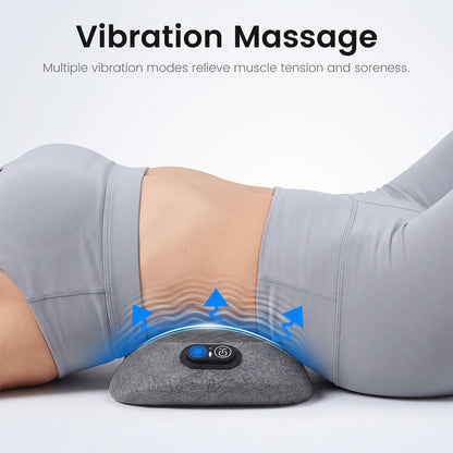 Cordless Lumbar Traction Pillow with Heat & Vibration