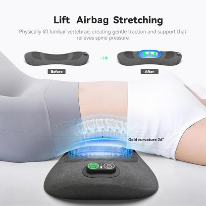 WY-L1 lumbar traction pillow with air lifting support illustration