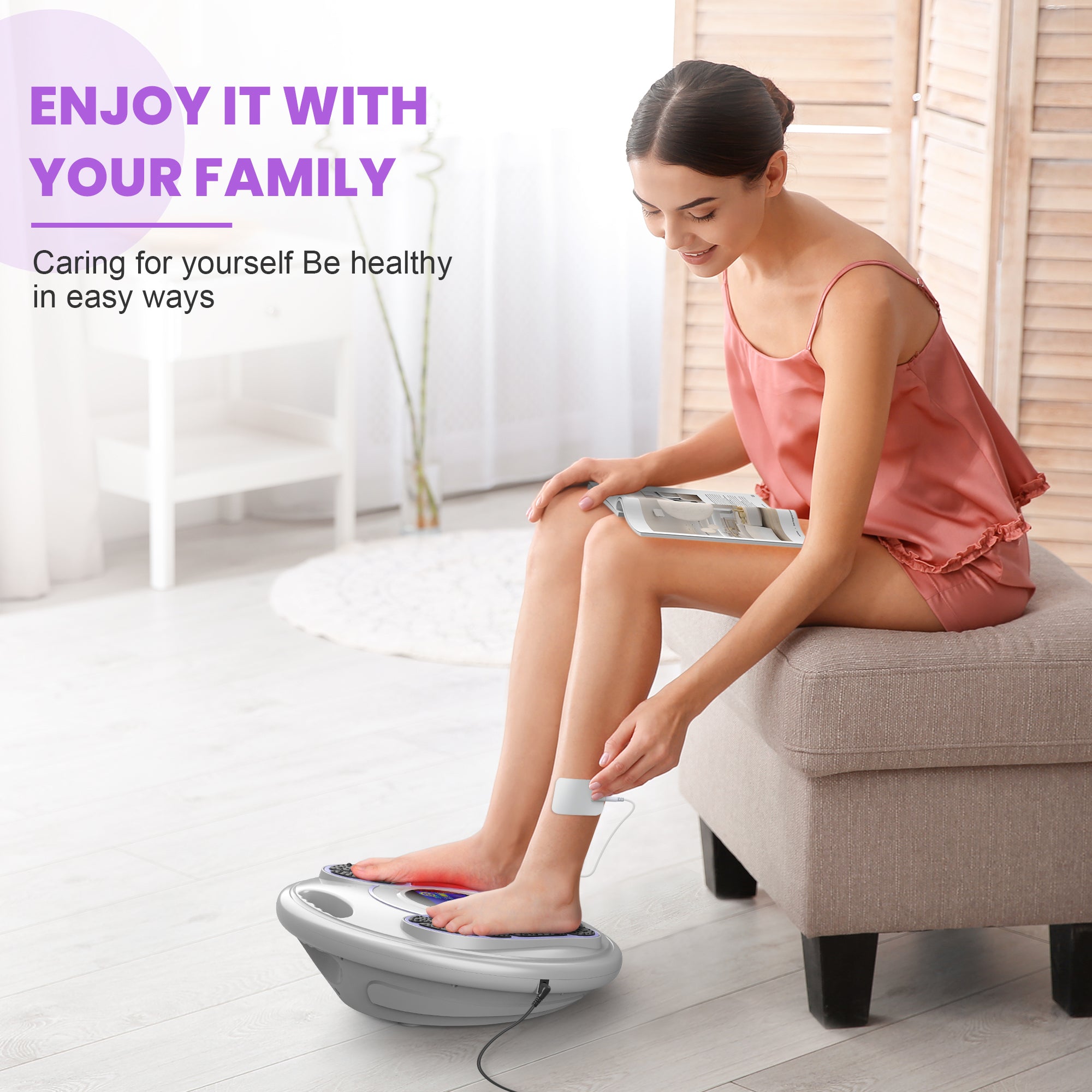 EMS Foot Stimulator with TENS Body Pads, FDA-Cleared