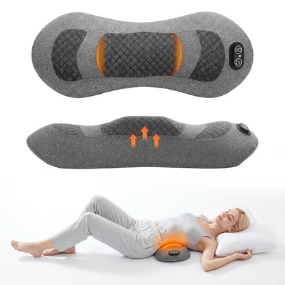 WY-L1 Rechargeable 3-in-1 Lumbar Pillow with Heat, Vibration & Traction