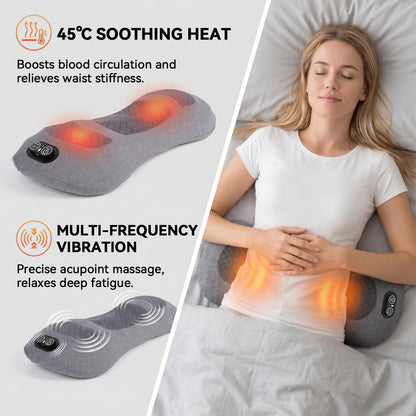 WY-L1 Rechargeable 3-in-1 Lumbar Pillow with Heat, Vibration & Traction